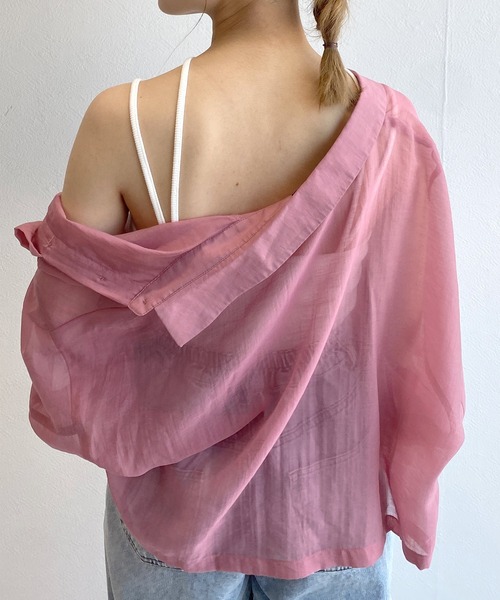 w closet（ダブルクローゼット）の「【抗菌防臭機能付き】テレコカップ付きホルターネックキャミソール（キャミソール・レディース・ピンク/ブラック/ブラウン/オフホワイト・FREE）」の11枚目の写真