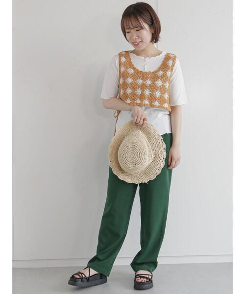 ehka sopo（エヘカソポ）の「テレコメローカットソー（ニット/セーター・レディース・ブラック/ブラウン/オフホワイト・ﾌﾘ-）」の22枚目の写真