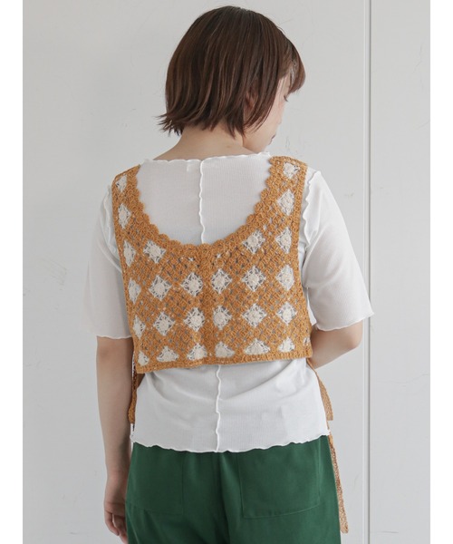 ehka sopo（エヘカソポ）の「テレコメローカットソー（ニット/セーター・レディース・ブラック/ブラウン/オフホワイト・ﾌﾘ-）」の13枚目の写真