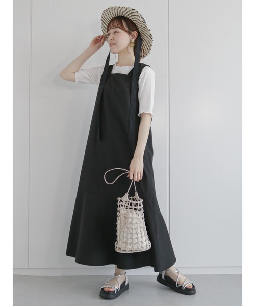 ehka sopo（エヘカソポ）の「テレコメローカットソー（ニット/セーター・レディース・ブラック/ブラウン/オフホワイト・ﾌﾘ-）」の15枚目の写真