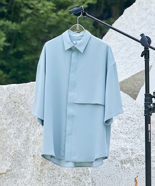 tk.TAKEO KIKUCHI(ティーケータケオキクチ)の「◆【WEB限定】多バリエナメラカシャツ(シャツ/ブラウス・メンズ・ブラック/オフホワイト/ライトグリーン系1/ライトグリーン系2/ベージュ系/ベージュ系4/ライトグリーン系/ホワイト系6/ブラック系/ブラック系3/ブラック系4/ライトグリーン・02/01/03)」の12枚目の写真