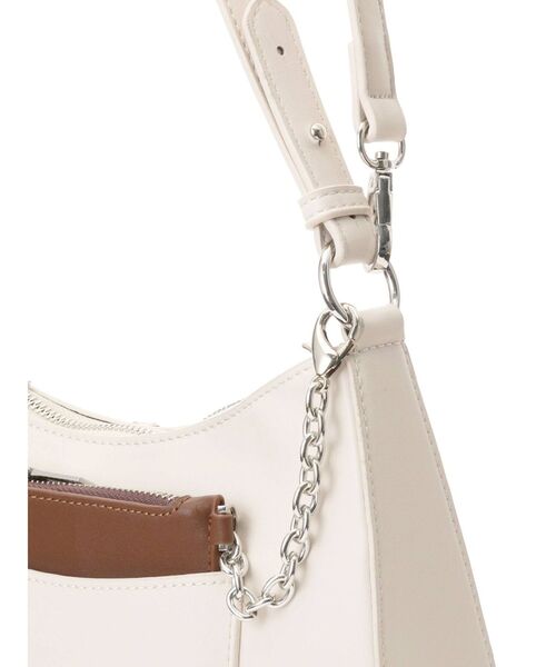 dazzlin（ダズリン）の「バイカラーポケットハーフバッグ（ハンドバッグ・レディース・ブラック/オフホワイト/キャメル・FREE）」の6枚目の写真