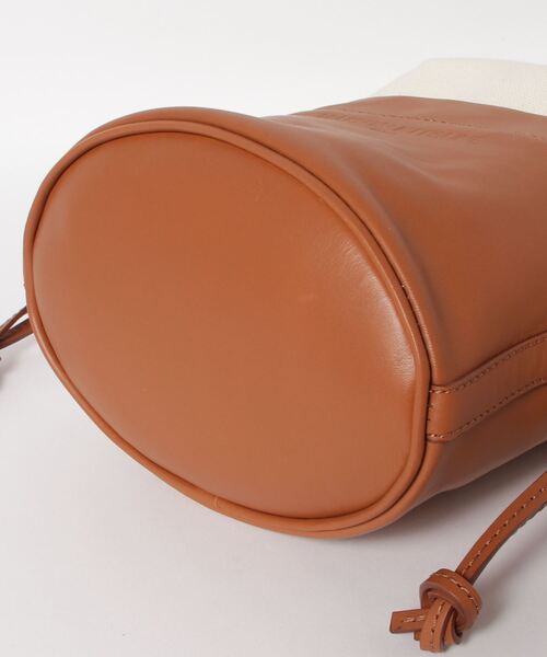 LEATHER & COTTON DRAWSTRING BUCKET（トートバッグ）｜Maison