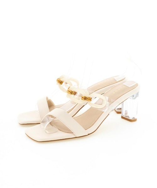 RANDA（ランダ）の「クリアチェーンミュールサンダル（サンダル・レディース・アイボリー/ブルー/ベージュ・L/M/LL/S）」の17枚目の写真