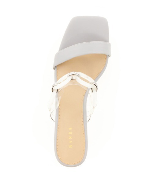 RANDA（ランダ）の「クリアチェーンミュールサンダル（サンダル・レディース・アイボリー/ブルー/ベージュ・L/M/LL/S）」の14枚目の写真