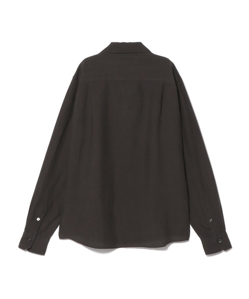 ESTNATION エストネーション  リネン　長袖シャツ  40 オフブラウン ESTNATION / オープンカラーシャツ｜ESTNATION ONLINE STORE