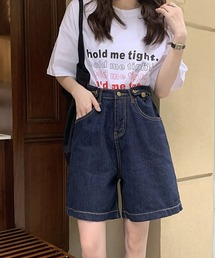 Aラインデニムハーフパンツ