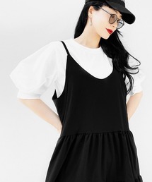 Puff shoulder design T-shirt / パフショルダーデザインTシャツ(Ai select)