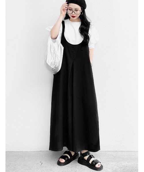 LVEU.(ラブユ.)の「Puff shoulder design T-shirt / パフショルダーデザインTシャツ(Ai select)(Tシャツ/カットソー・レディース・ホワイト/ブラック・FREE)」の9枚目の写真
