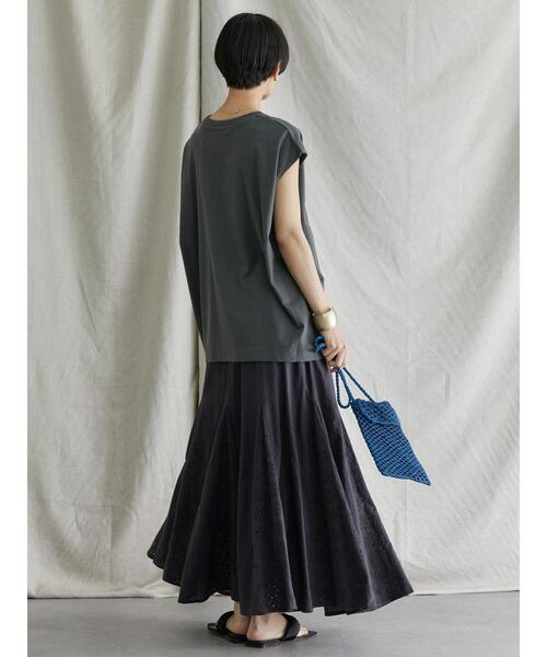 AMERICAN HOLIC(アメリカンホリック)の「丈違い切り替え刺繍スカート(スカート・レディース・チャコールグレー・M/L)」の10枚目の写真