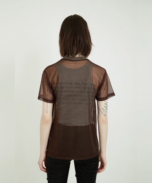 VIAVANDA(ヴィアヴァンダ)の「Fake ID Sheer Tee(その他トップス・レディース・オレンジ/ブラウン・FREE)」の19枚目の写真