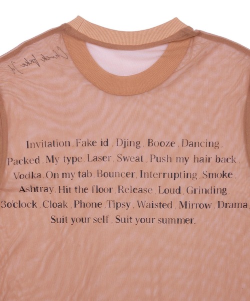 VIAVANDA(ヴィアヴァンダ)の「Fake ID Sheer Tee(その他トップス・レディース・オレンジ/ブラウン・FREE)」の7枚目の写真