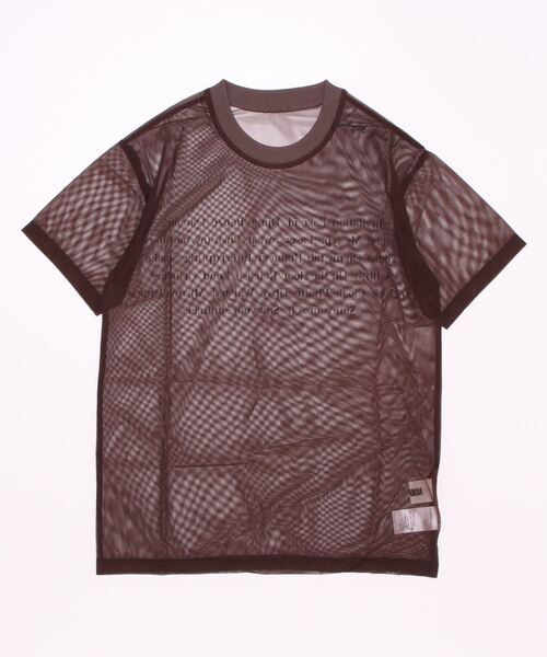 VIAVANDA(ヴィアヴァンダ)の「Fake ID Sheer Tee(その他トップス・レディース・オレンジ/ブラウン・FREE)」の3枚目の写真