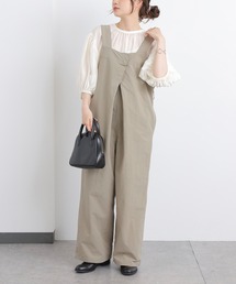 PUAL CE CIN | 【Du noir】コットンリネンサロペット(サロペット/オーバーオール)