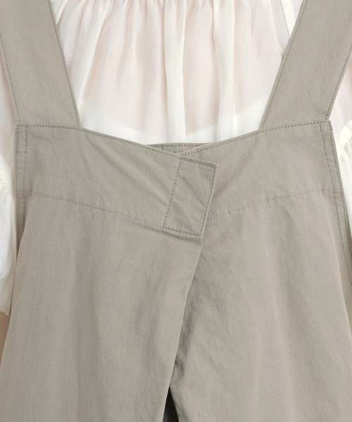 PUAL CE CIN（ピュアルセシン）の「【Du noir】コットンリネンサロペット（サロペット/オーバーオール・レディース・ベージュ/ネイビー・FREE）」の4枚目の写真