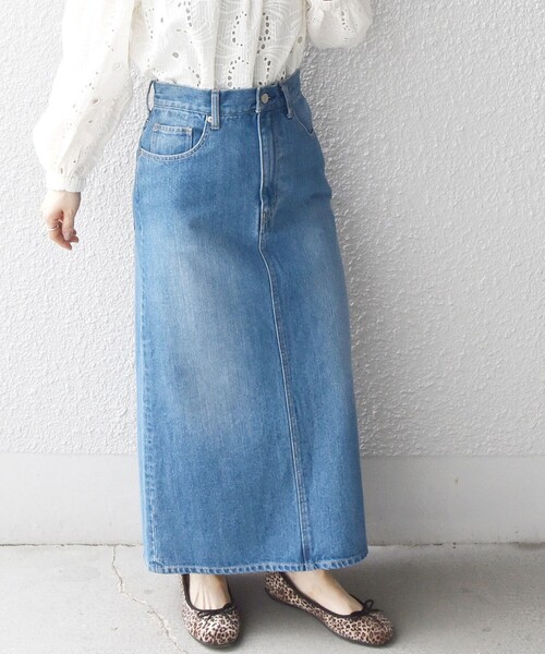 SHIPS any（シップス エニィ）の「SHIPS any:〈ウォッシャブル〉ストレート デニム スカート［SHIPS any DENIM］◇（デニムスカート・レディース・ブルー・36/38/40）」の12枚目の写真