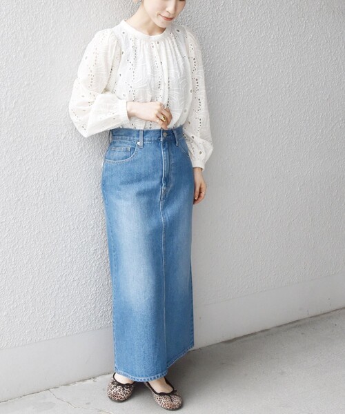 SHIPS any（シップス エニィ）の「SHIPS any:〈ウォッシャブル〉ストレート デニム スカート［SHIPS any DENIM］◇（デニムスカート・レディース・ブルー・36/38/40）」の16枚目の写真