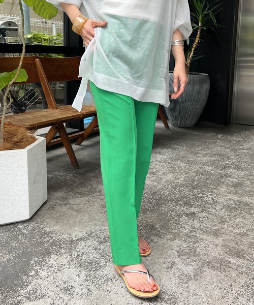 SHENERY（シーナリー）の「センターステッチドロストパンツ（その他パンツ・レディース・グリーン/ダークネイビー・36/38）」の7枚目の写真