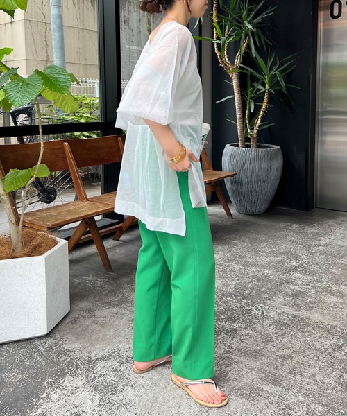 SHENERY（シーナリー）の「センターステッチドロストパンツ（その他パンツ・レディース・グリーン/ダークネイビー・36/38）」の12枚目の写真