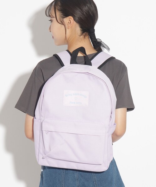 PINK-latte（ピンクラテ）の「◆【容量約22L】カラフルバリエーション リュック（バックパック/リュック・キッズ・ライトパープル/ブラック/ライトグリーン/ネイビー/ライトブルー・00）」の8枚目の写真