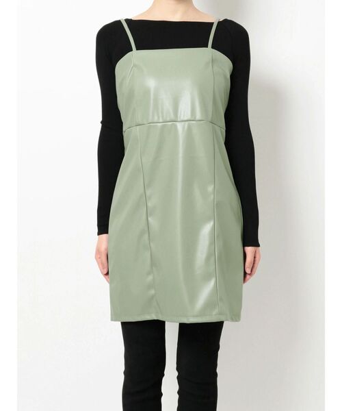 EMODA（エモダ）の「フィットミニワンピース（ワンピース・レディース・アイボリー/ブラック/ミント・FREE）」の8枚目の写真