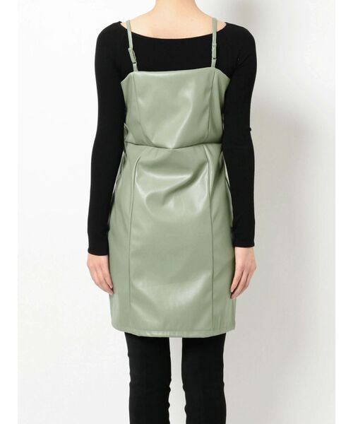 EMODA（エモダ）の「フィットミニワンピース（ワンピース・レディース・アイボリー/ブラック/ミント・FREE）」の5枚目の写真