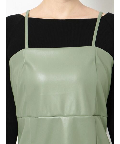 EMODA（エモダ）の「フィットミニワンピース（ワンピース・レディース・アイボリー/ブラック/ミント・FREE）」の14枚目の写真