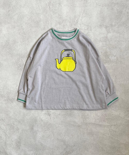 HOGAN RANCH WEAR（ホーガンランチウエア）の「ソデリブビッグロンT/前後プリント（90～140cm）（Tシャツ/カットソー・キッズ・チャコール/グレー/ベージュ/オフホワイト・90/100/110/120/130/140）」の3枚目の写真