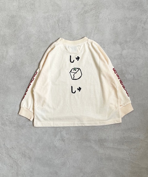 HOGAN RANCH WEAR（ホーガンランチウエア）の「ソデリブビッグロンT/前後プリント（90～140cm）（Tシャツ/カットソー・キッズ・チャコール/グレー/ベージュ/オフホワイト・90/100/110/120/130/140）」の5枚目の写真