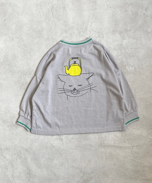 HOGAN RANCH WEAR（ホーガンランチウエア）の「ソデリブビッグロンT/前後プリント（90～140cm）（Tシャツ/カットソー・キッズ・チャコール/グレー/ベージュ/オフホワイト・90/100/110/120/130/140）」の8枚目の写真