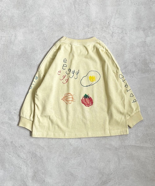 HOGAN RANCH WEAR（ホーガンランチウエア）の「ソデリブビッグロンT/前後プリント（90～140cm）（Tシャツ/カットソー・キッズ・チャコール/グレー/ベージュ/オフホワイト・90/100/110/120/130/140）」の12枚目の写真