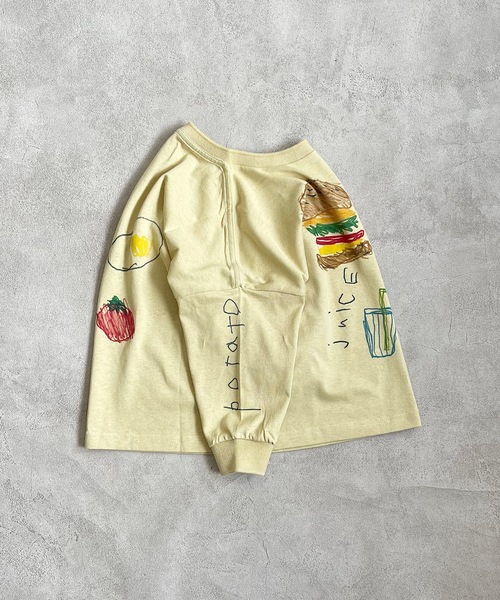 HOGAN RANCH WEAR（ホーガンランチウエア）の「ソデリブビッグロンT/前後プリント（90～140cm）（Tシャツ/カットソー・キッズ・チャコール/グレー/ベージュ/オフホワイト・90/100/110/120/130/140）」の13枚目の写真