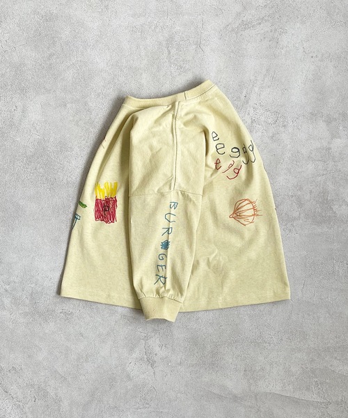 HOGAN RANCH WEAR（ホーガンランチウエア）の「ソデリブビッグロンT/前後プリント（90～140cm）（Tシャツ/カットソー・キッズ・チャコール/グレー/ベージュ/オフホワイト・90/100/110/120/130/140）」の14枚目の写真