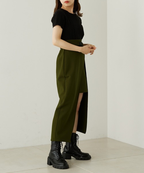 Chico（チコ）の「ベルト付きポンチレイヤードタイトスカート（スカート・レディース・ブラック/ベージュ/カーキ・FREE）」の17枚目の写真