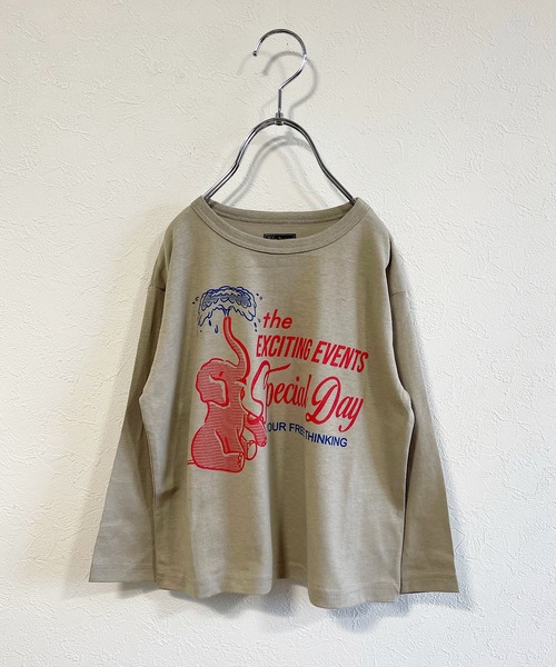 Life Support Products（ライフサポートプロダクツ）の「吸水速乾プリントロンT（80～150cm）（Tシャツ/カットソー・キッズ・ベージュ/ブラック/グリーン/グレー/ホワイト・100/110/120/140/150/80/130/90/95）」の5枚目の写真