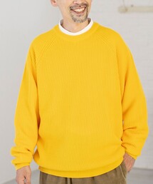 coen（コーエン）の「[洗える]アクリルカタアゼクルーネックカラーニット（ニット/セーター）」