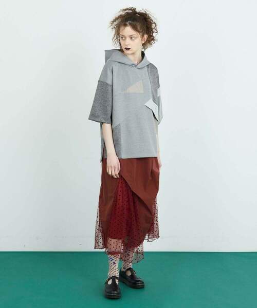 FRAPBOIS（フラボア）の「パッチフーディー（Tシャツ/カットソー・レディース・グレー/ブラック・1/2）」の15枚目の写真