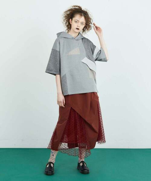 FRAPBOIS（フラボア）の「パッチフーディー（Tシャツ/カットソー・レディース・グレー/ブラック・1/2）」の17枚目の写真