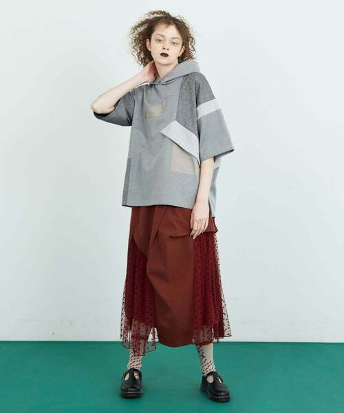 FRAPBOIS（フラボア）の「パッチフーディー（Tシャツ/カットソー・レディース・グレー/ブラック・1/2）」の19枚目の写真