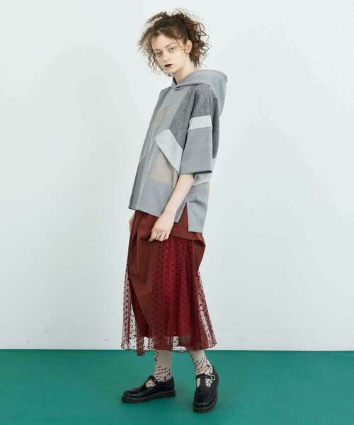 FRAPBOIS（フラボア）の「パッチフーディー（Tシャツ/カットソー・レディース・グレー/ブラック・1/2）」の20枚目の写真