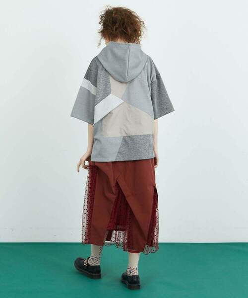 FRAPBOIS（フラボア）の「パッチフーディー（Tシャツ/カットソー・レディース・グレー/ブラック・1/2）」の22枚目の写真