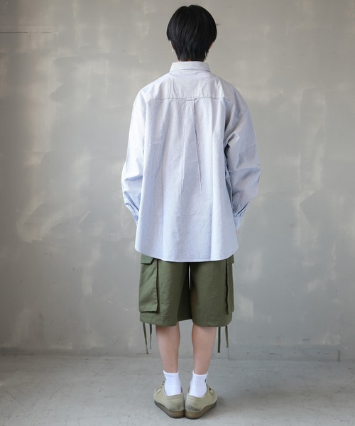 SPINNS（スピンズ）の「【ビックシルエット】ワンポイント刺繍 長袖オックスフォード柄シャツ（シャツ/ブラウス・メンズ・ブラック系その他/ブラック系その他2/ネイビー系/ネイビー系1・ONESIZE）」の14枚目の写真