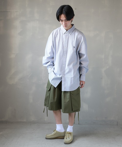 SPINNS（スピンズ）の「【ビックシルエット】ワンポイント刺繍 長袖オックスフォード柄シャツ（シャツ/ブラウス・メンズ・ブラック系その他/ブラック系その他2/ネイビー系/ネイビー系1・ONESIZE）」の15枚目の写真