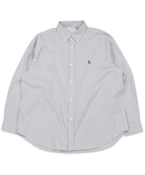 SPINNS（スピンズ）の「【ビックシルエット】ワンポイント刺繍 長袖オックスフォード柄シャツ（シャツ/ブラウス・メンズ・ブラック系その他/ブラック系その他2/ネイビー系/ネイビー系1・ONESIZE）」の20枚目の写真