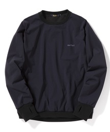 バックメッシュウォームスプリットラグランプルオーバー