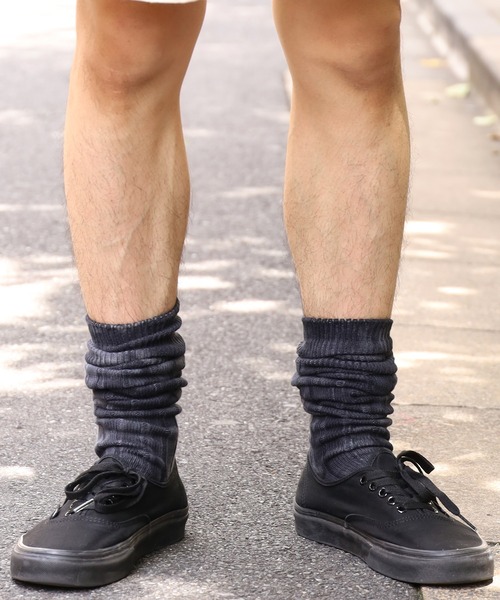 CAL O LINE（キャルオーライン）の「CAL O LINE/キャルオーライン TIE DYE KNEE LENGTH SOCKS タイダイ ソックス（ソックス/靴下・メンズ・ホワイト/ブラック/パープル/レッド/オリーブ/イエロー/オレンジ/ブルー・M）」の3枚目の写真