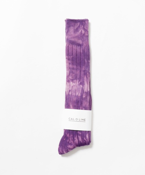 CAL O LINE（キャルオーライン）の「CAL O LINE/キャルオーライン TIE DYE KNEE LENGTH SOCKS タイダイ ソックス（ソックス/靴下・メンズ・ホワイト/ブラック/パープル/レッド/オリーブ/イエロー/オレンジ/ブルー・M）」の16枚目の写真