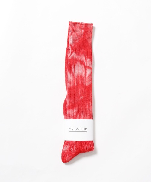 CAL O LINE（キャルオーライン）の「CAL O LINE/キャルオーライン TIE DYE KNEE LENGTH SOCKS タイダイ ソックス（ソックス/靴下・メンズ・ホワイト/ブラック/パープル/レッド/オリーブ/イエロー/オレンジ/ブルー・M）」の14枚目の写真