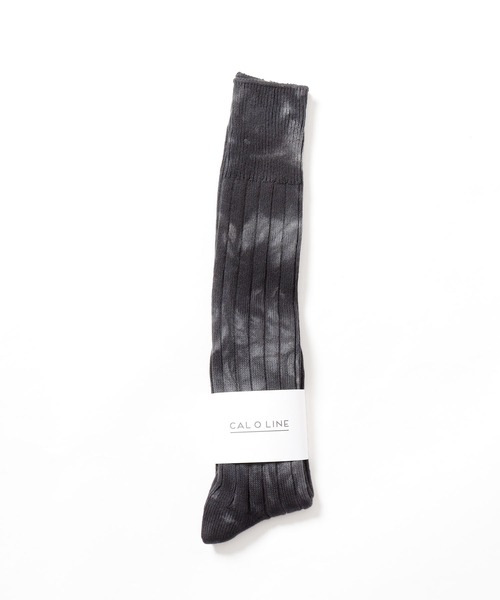 CAL O LINE（キャルオーライン）の「CAL O LINE/キャルオーライン TIE DYE KNEE LENGTH SOCKS タイダイ ソックス（ソックス/靴下・メンズ・ホワイト/ブラック/パープル/レッド/オリーブ/イエロー/オレンジ/ブルー・M）」の10枚目の写真