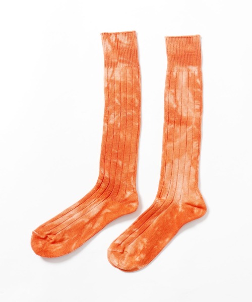 CAL O LINE（キャルオーライン）の「CAL O LINE/キャルオーライン TIE DYE KNEE LENGTH SOCKS タイダイ ソックス（ソックス/靴下・メンズ・ホワイト/ブラック/パープル/レッド/オリーブ/イエロー/オレンジ/ブルー・M）」の21枚目の写真